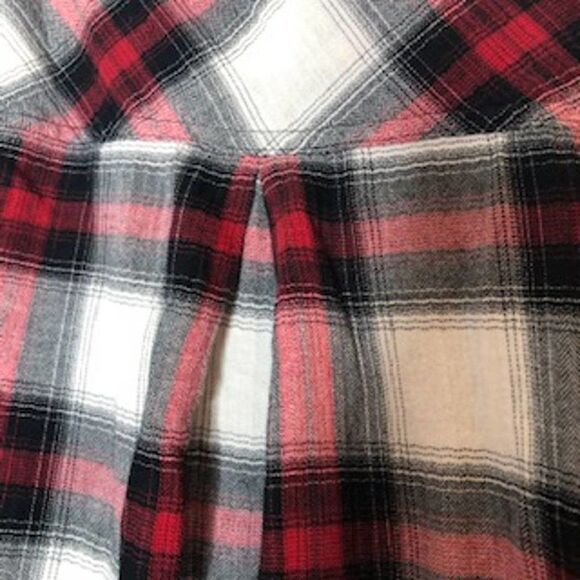 WALLPAPHER Light Flannel Shirt Lace Hem Sz L - Picture 6 of 7